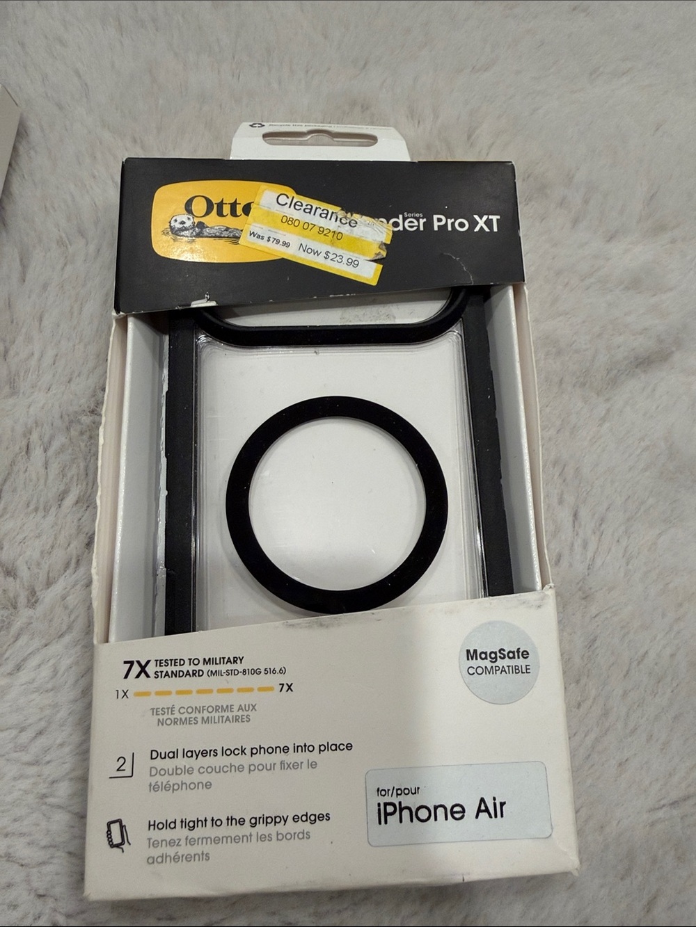 iPhone Air Clear Case with Black Trim - MagSafe Compatible Otterbox